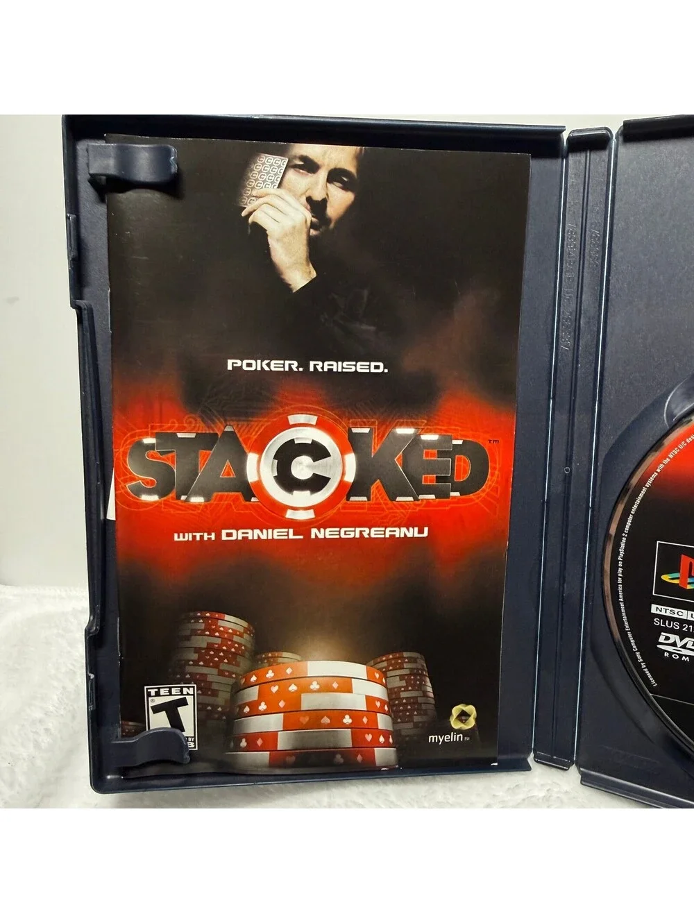 Stacked With Daniel Negreanu PS2 PlayStation 2 Complete CIB Poker Game